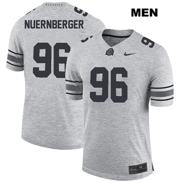 Ohio State Buckeyes Men's Sean Nuernberger #96 Gray Authentic Nike College NCAA Stitched Football Jersey ZD19J25AM